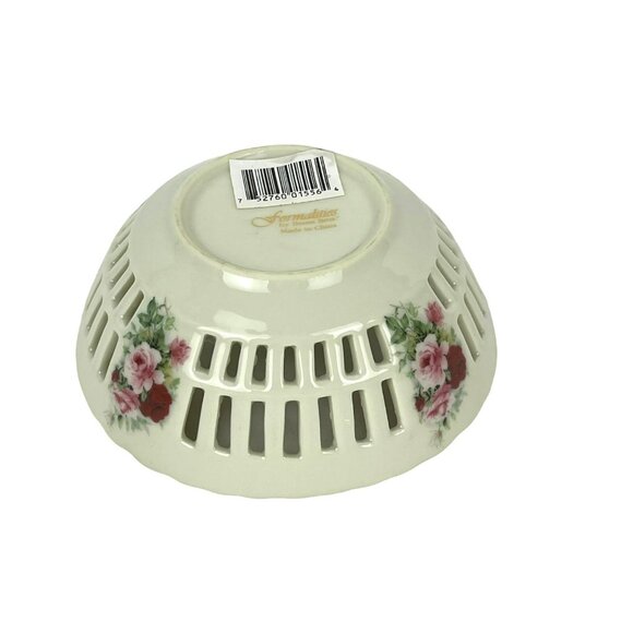 Formadities by Baum Brothers Fine China Small Lattice Bowl Floral - Picture 4 of 6